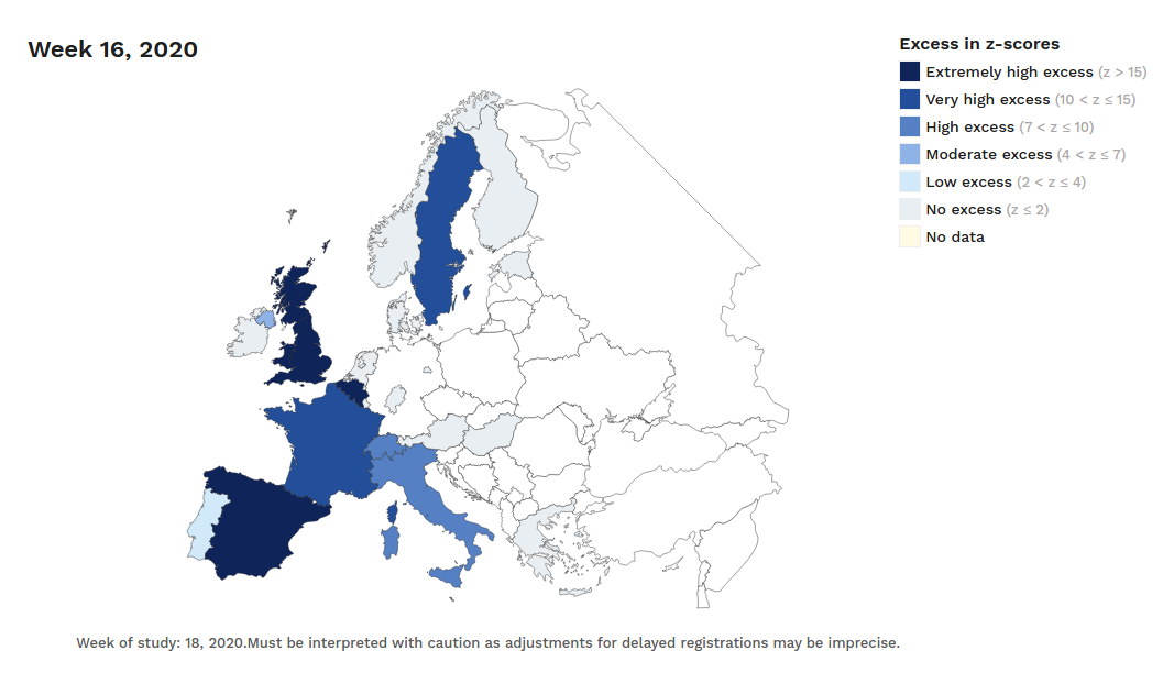 euromomo.eu map 2020 week 14